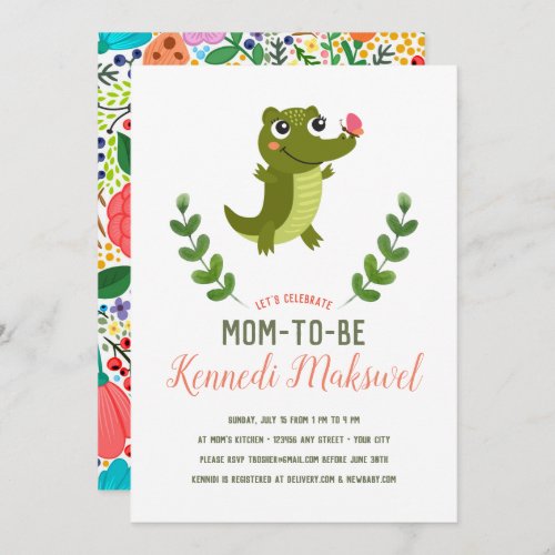 Sweet Baby Alligator Baby Shower Invitation