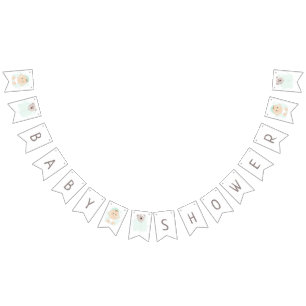 Sweet Baby and Bear Balloon Bunting Flags