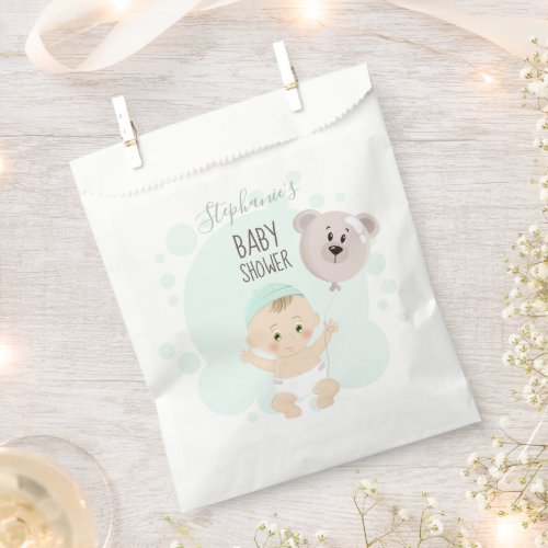 Sweet Baby and Bear Balloon Favor Bag