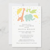 Sweet Baby Animal Baby Shower,  Neutral Invitation (Front)