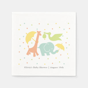 Sweet Baby Animals Baby Shower Napkins