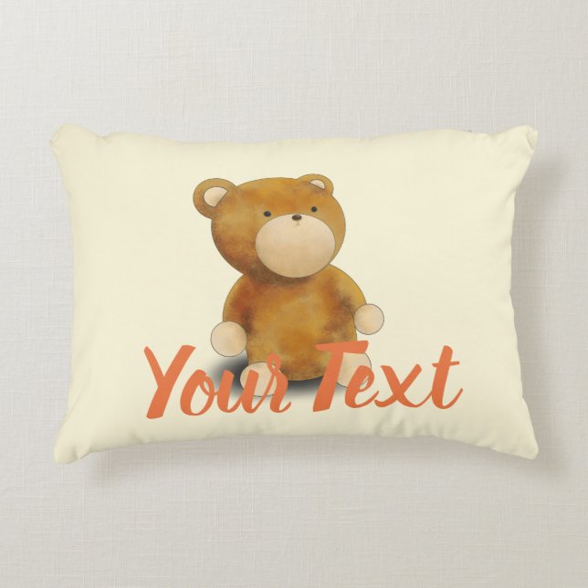 Sweet Baby Bear Accent Pillow (Front)