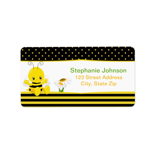 Sweet Baby Bee Address Labels (Front)