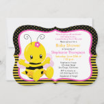 Sweet Baby Bee Girl Baby Shower Invitation at Zazzle
