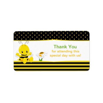 Sweet Baby Bee Thank You Labels by SpecialOccasionCards at Zazzle