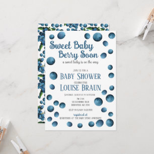 Sweet Baby Berry Soon Baby Shower Invitation