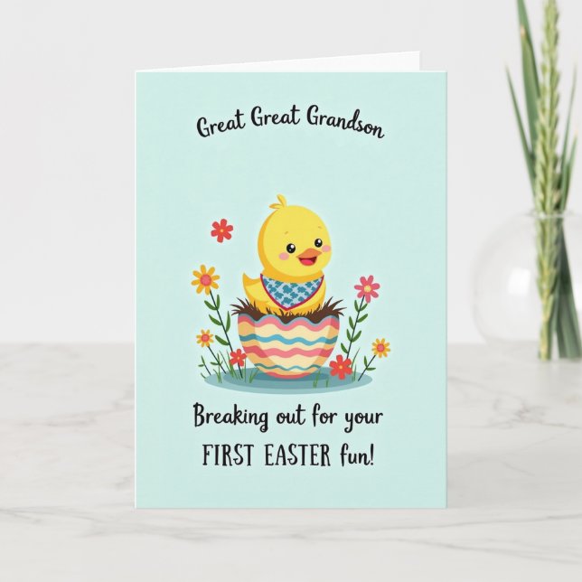 Sweet Baby Bird New Beginnings Card (Front)
