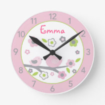 Sweet Baby Bird Personalized Nursery Wall Clock