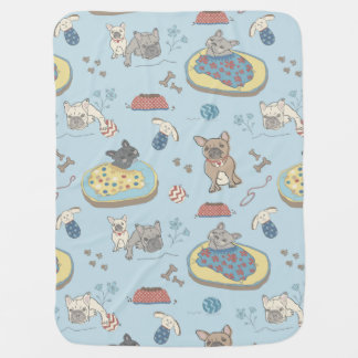 Sweet Baby Blanket w/ Adorable Frenchies
