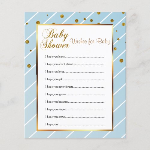 Sweet Baby Blue and Gold Confetti _ Wishes Flyer