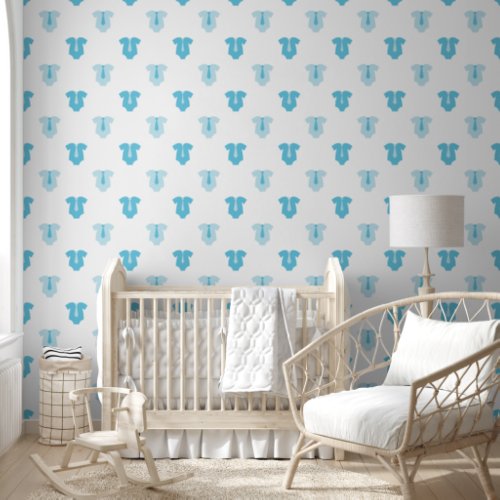 Sweet Baby Boy Blue Fashion Pattern Nursery Wallpaper