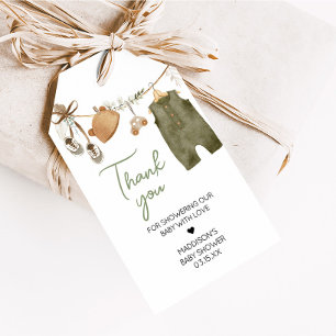 Sweet Baby Boy Boho Clothes Baby Shower Favor Tags