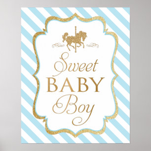 Sweet Baby Boy Nursery Poster