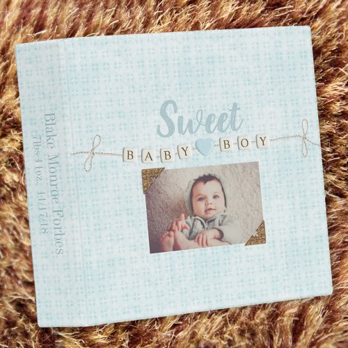 Sweet Baby Boy Photo Album 3 Ring Binder