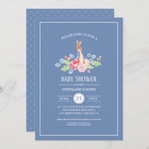 Sweet Baby Bunny  Rabbit Baby Shower Invitation