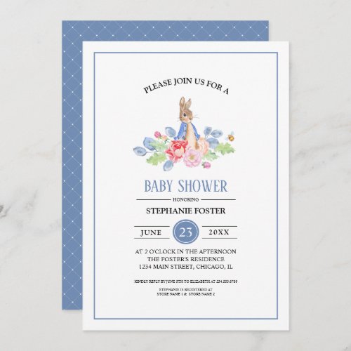 Sweet Baby Bunny  Rabbit Baby Shower Invitations