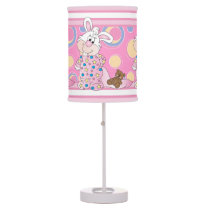 Sweet Baby Bunny 🐰 with Pink Dots Table Lamp