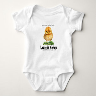 Sweet Baby Chicken Chick Themed Baby Bodysuit
