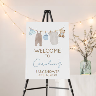 Sweet Baby Clothesline Baby Shower Welcome Sign