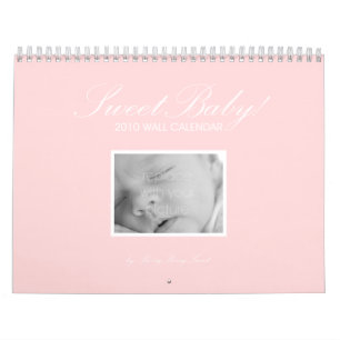 Sweet Baby Custom Wall Calendar - Pink
