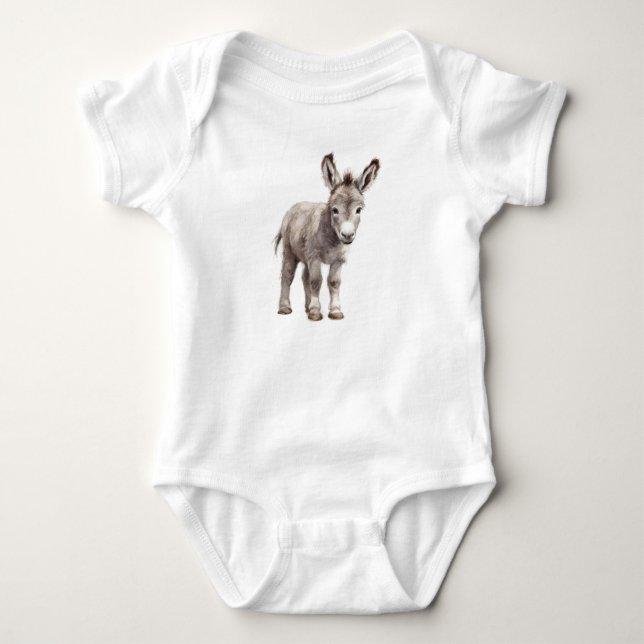 Sweet Baby Donkey, Horse Crazy  Baby Bodysuit (Front)