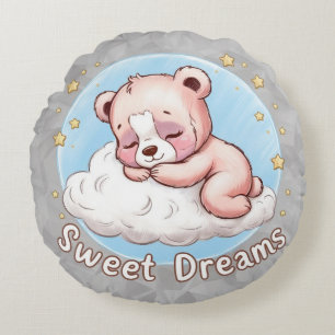 Sweet Baby Dreams Round Pillow