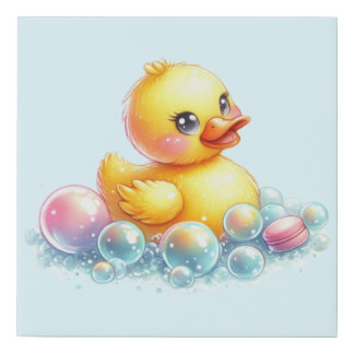 Sweet Baby Duck Faux Canvas Print