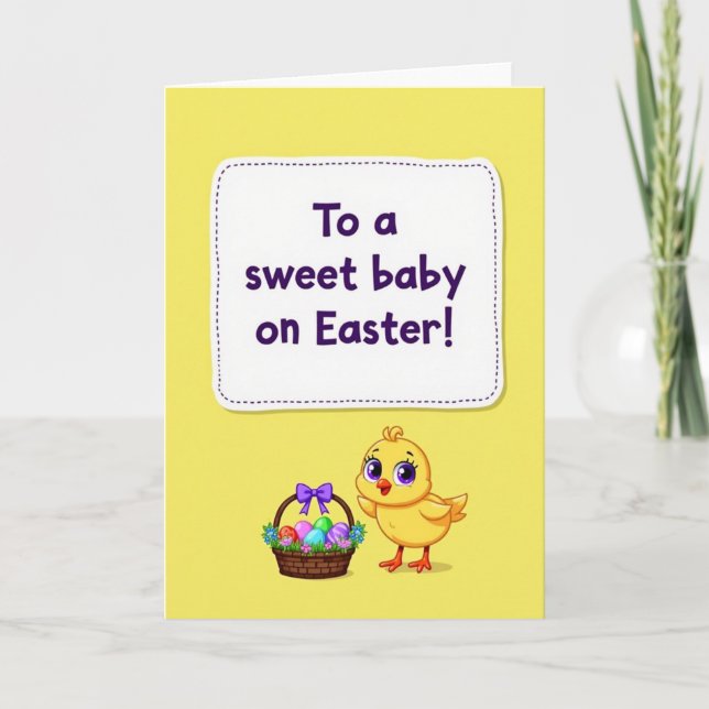 Sweet Baby Easter Time Card (Front)