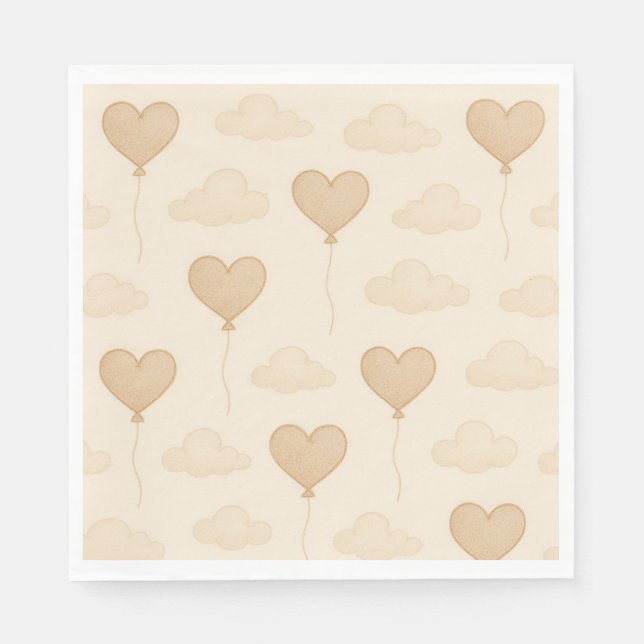 Sweet Baby Elephant Baby Shower Balloons  Napkins (Front)