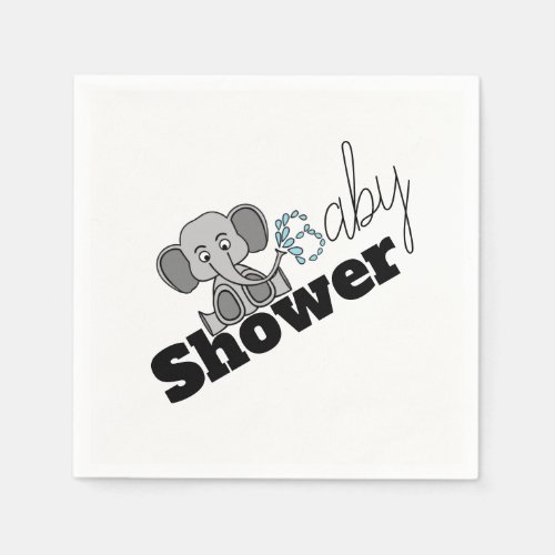 Sweet Baby Elephant Baby Shower Napkins