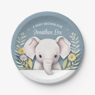 Sweet Baby Elephant Paper Plates