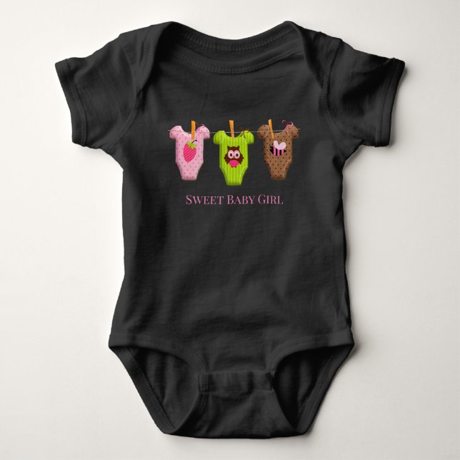 Sweet Baby Girl Baby Bodysuit (Front)