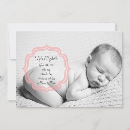 Sweet Baby Girl Birth Announcement