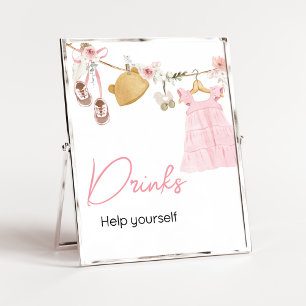 Sweet Baby Girl Boho Clothes Baby Shower Drinks Poster