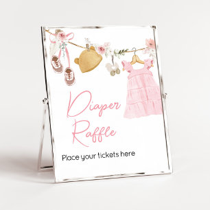 Sweet Baby Girl Boho Clothes Diaper Raffle Poster