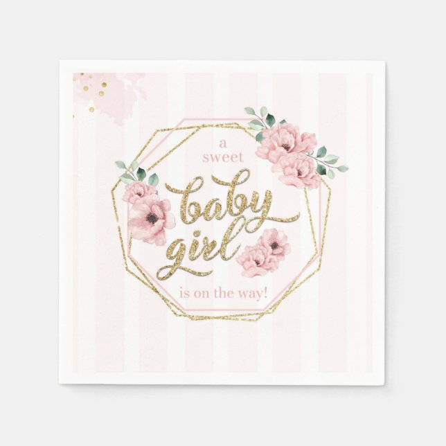 Sweet Baby girl Boho Napkins (Front)