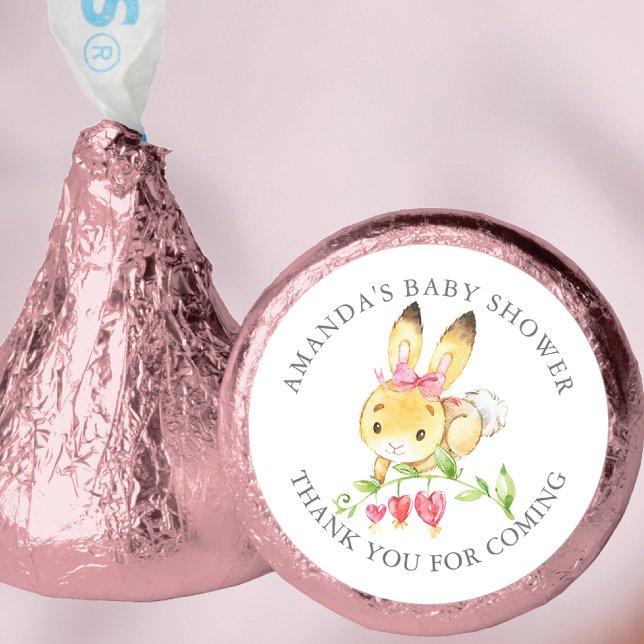 Sweet Baby Girl Bunny Baby Shower Hershey®'s Kisses® (Creator Uploaded)