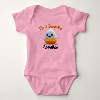 Sweet Baby Girl Candy Corn with childs name Bodysuit