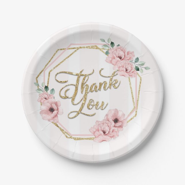 Sweet Baby Girl Party Plates (Front)