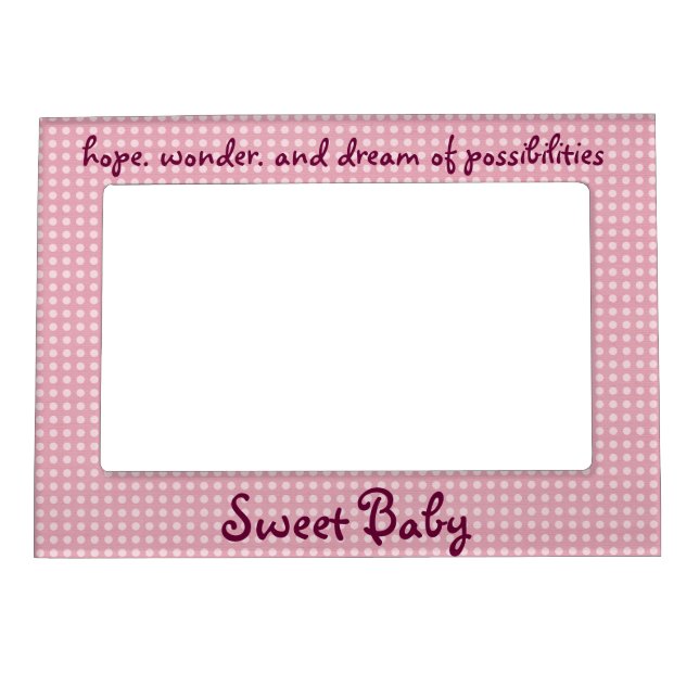 Sweet Baby Girl picture frame magnet (Front)