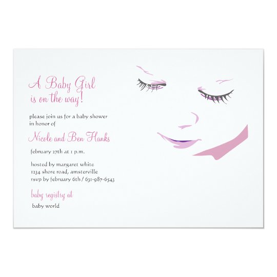 Sweet Baby Girl Shower Invitation