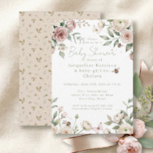 Sweet Baby Girl to Bee Rose Floral Pink n Ivory