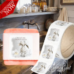 Sweet Baby Goat in a Bubble Bath Handmade Soap Square Sticker