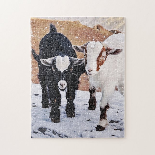 Sweet Baby Goats Cute Puzzle (Vertical)