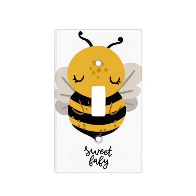 Sweet Baby Honey Bee Nursery | Light Switch Cover (Front)