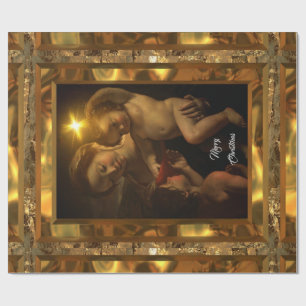 Sweet Baby Jesus Christmas (15 ft) Glossy Vertical Wrapping Paper