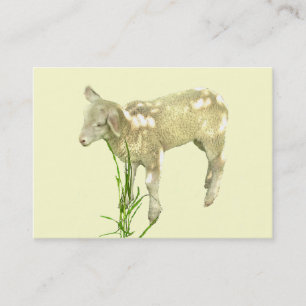 Sweet Baby Lamb on Yellow ATC Card