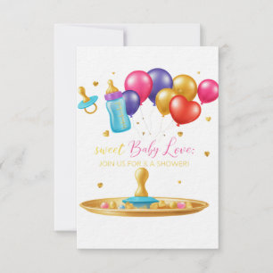 Sweet Baby Love Ultra-Thick Invitation Card –