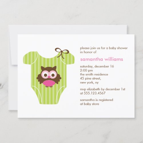 Sweet Baby Outfit Baby Shower Invitation