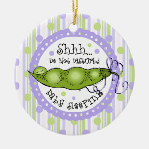 Sweet Baby Pea Door Nursery Hanger Ornament